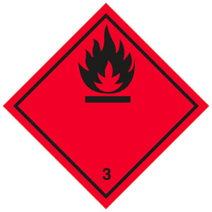 Class 3 Label, 100x100mm, in paper