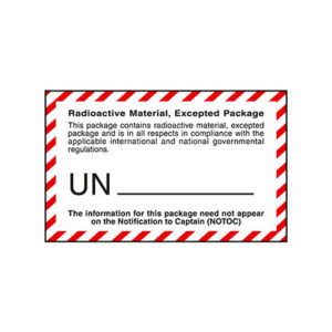 Radioactive Material - Excepted Package