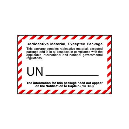 Radioactive Material - Excepted Package - 3s-DGPack