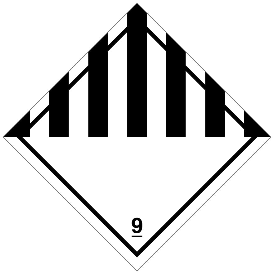 Class 9, Hazard Label, 100x100mm, in PE - 3s-DGPack
